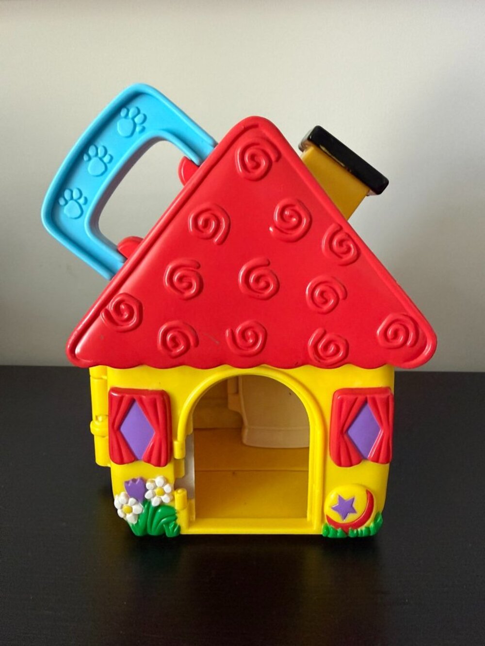 Vintage 1998 Blues Clues Playhouse With Carrying Handle with Figurines